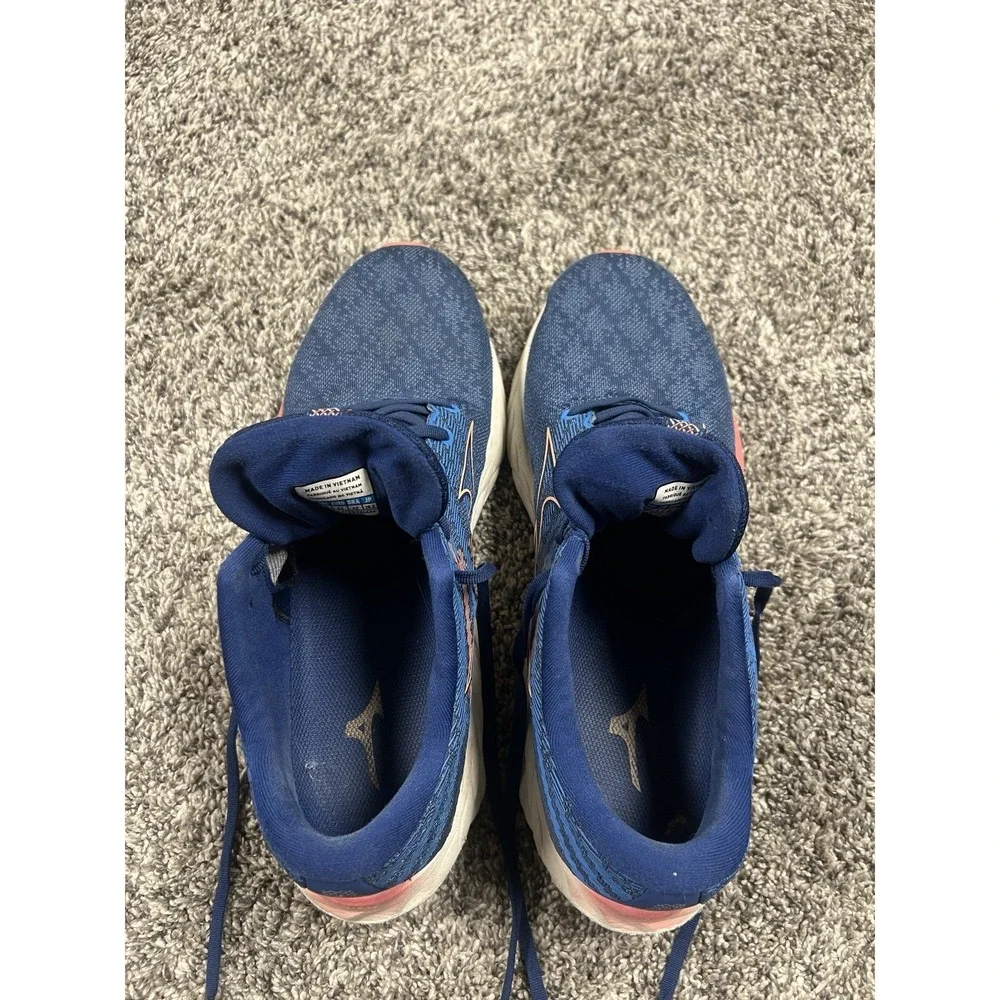 Mizuno Wave Rider 25 Women's Running Shoes Blue Pink Size 11.5 Athletic Sneakers